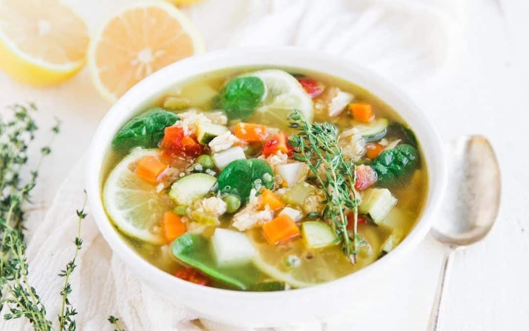Lemon Chicken Quinoa Soup|Recipe