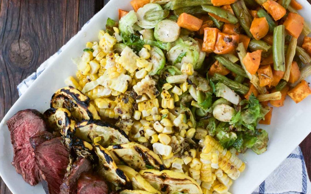Veggie Steak Salad Dish: Healthy Meal and Food